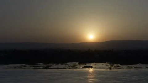 Sunset over river Nile in Luxor 스톡 동영상 244678833