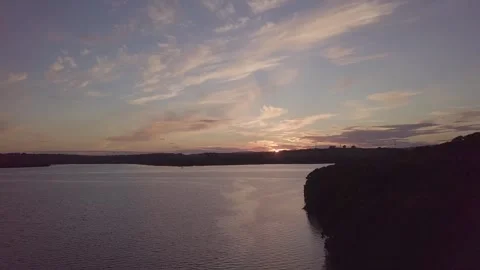 Sunset over river in South Devon UK 4k Stock Footage 320946587