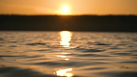 Sunset over the river_2511 Stock Footage 232672339