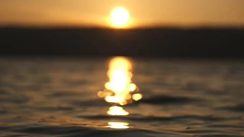 Sunset over the river_2513 Stock Footage 232591113