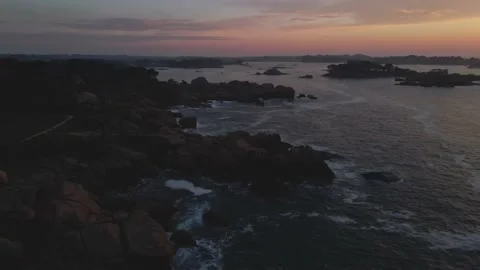 Sunset over the Rocks Stock Footage 167002254