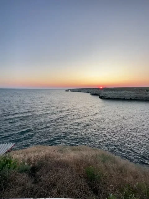 Sunset over the rocks Stock Footage 255799527