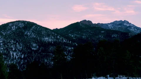 Sunset over Rocky Mountains, Cascading into distance Stock-Footage 170592076