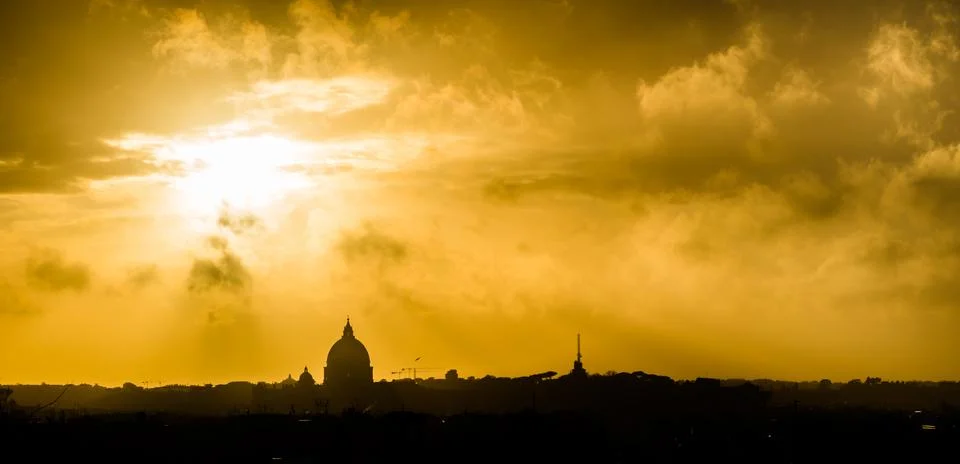 Sunset over Rome Stock Photos