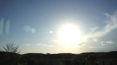 The sunset over roof top Stock Footage 3377409