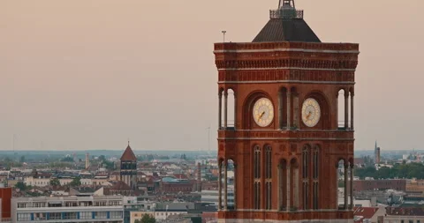 Sunset Over the Rooftops of Berlin Video stock 282681673