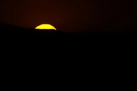 Sunset Over Rugged Mountains captured in Rassudr, Egypt Stock Photos