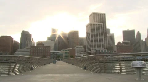 Sunset Over San Francisco 2 Stock Footage 10739946