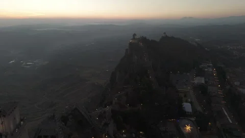 Sunset over San Marino Stock Footage 324021350