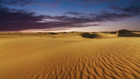 Sunset over the sand dunes in the desert 動画素材 101350474