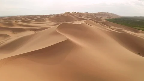Sunset over the sand dunes in the desert Stock-Footage 113187136