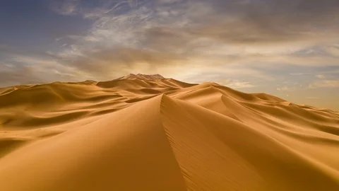 Sunset over the sand dunes in the desert Vídeos de archivo 123339999