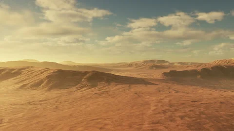 Sunset over the sand dunes in the desert Video stock 205869531