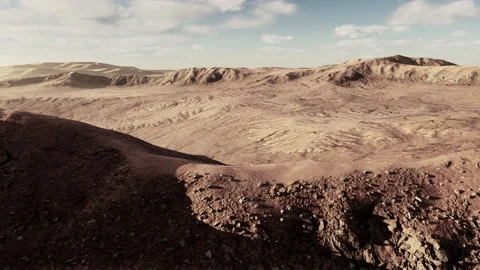 Sunset over the sand dunes in the desert Vídeo Stock 225667972