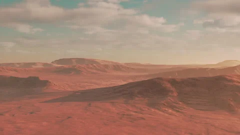 Sunset over the sand dunes in the desert Stock Footage 230644560
