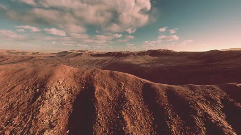 Sunset over the sand dunes in the desert Stock Footage 234967992