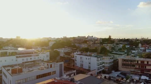Sunset over Santo Domingo. Stock Footage 196852971