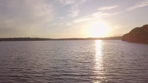 Sunset Over Scenic River Tamar 4k Stock Footage 320946590