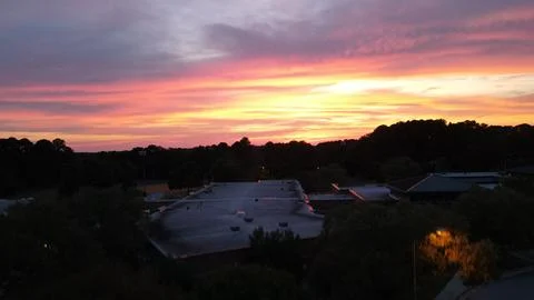 Sunset over School Stock Photos