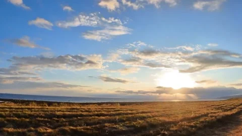 Sunset over scottish coast Stock Footage 167836951
