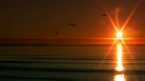 Sunset over the sea 1 Video stock 397116