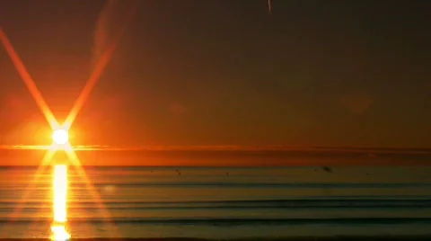 Sunset over the sea 10 Video stock 396612