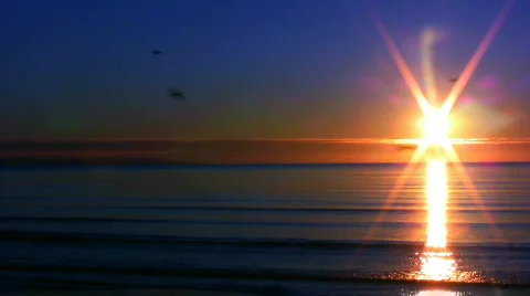 Sunset over the sea 2 Video stock 305242