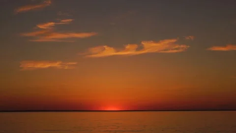Sunset over the sea 4k Stock Footage 90914050