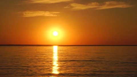 Sunset over the sea 4k Stock Footage 90914060