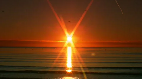 Sunset over the sea 9 Stock Footage 396608