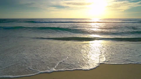 Sunset in over sea and clouds	 Stock Footage 204960021