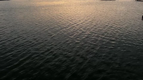 Sunset over the sea and waves arriving. Stock Footage 297981100