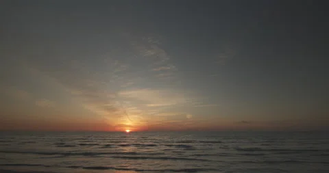 Sunset over the sea Beautiful sunset Stock Footage 154002256