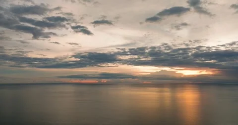 Sunset over the sea in Camiguin Island. Philippines. Stock Footage 294541426