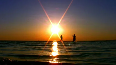 Sunset over the sea Video stock 282229