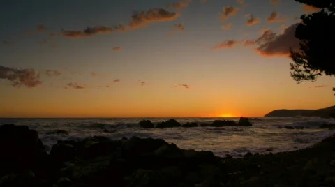 Sunset over the sea Stock Footage 843635