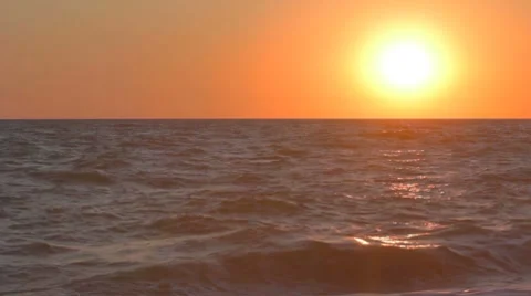 Sunset over the sea Stock-Footage 8365844