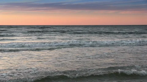 Sunset over the sea Stock Footage 32594745