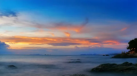 Sunset over the sea Stock Footage 39893023