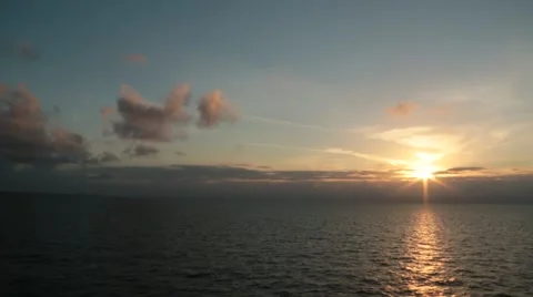 Sunset Over Sea Video stock 42678142