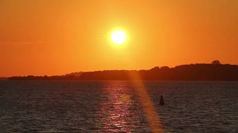 Sunset over sea Stock Footage 43106680