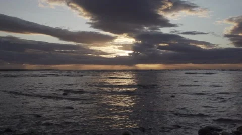 Sunset over sea Stock Footage 52561112