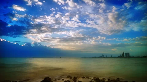 Sunset over the sea Stock Footage 54619840