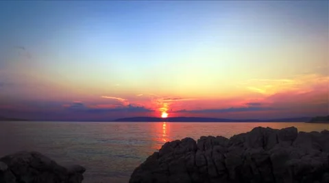 Sunset over sea 스톡 동영상 66262143