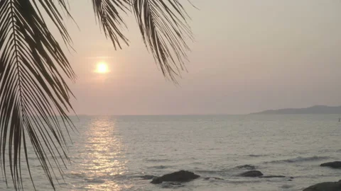 Sunset over the sea Stock Footage 87938307