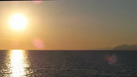 Sunset over the sea Stock Footage 89070676