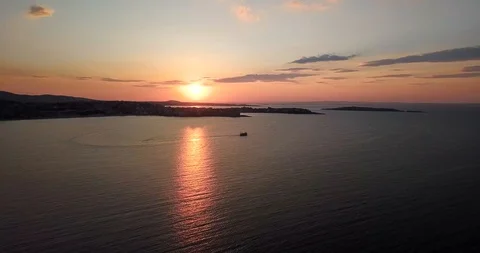 Sunset over the sea Stock Footage 92748827