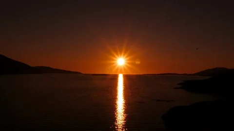 Sunset over the sea Stock Footage 97500203