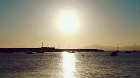 Sunset over the sea. Stock Footage 107903805