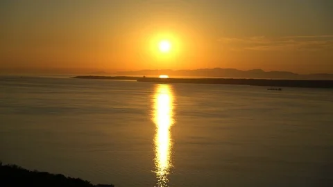 Sunset over the sea Stock Footage 112421409